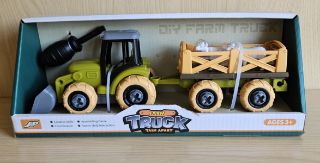 Obrázek z Traktor s vlečkou na šroubování se zvířátky 28cm 